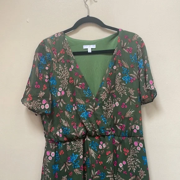 Marybelle Floral CottageCore Midi Dress 1x - Picture 3 of 6